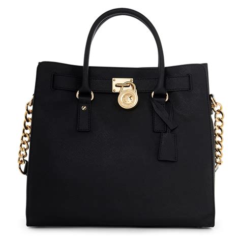 michael kors hamilton saffiano tote black